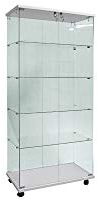 AB Emblems Vitrina de Modelado, Blanco, Destacados en Cristal, Caja de Cristal, Tienda del gabinete,