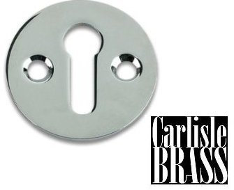 Carlisle Brass Victorian Keyhole Escutcheon Cover 32mm - Polished Chrome