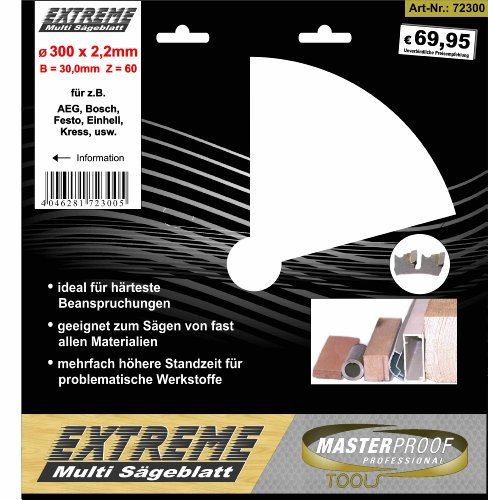 Multi Sägeblatt Kreissägeblatt Universalsägeblatt 300 x 30 mm 60 Zähne