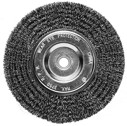 Century Drill and Tool 76861 Coarse Bench Grinder Wire Wheel Brush, 6-Inch