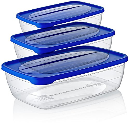 Hobby Life 1/2/3, 3 l, rechteckig, Kunststoff, Trend, Food Saver Box Set, Transparent