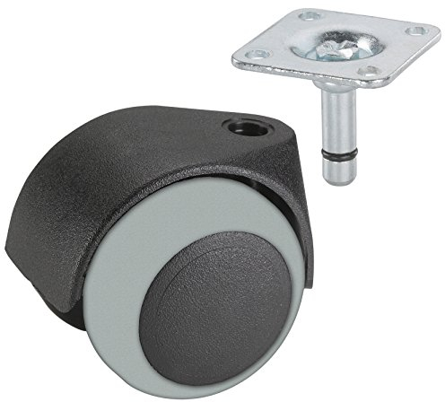 Dörner + Helmer Parkett-Doppelrolle (40 mm, Kunststoff) schwarz, 761101
