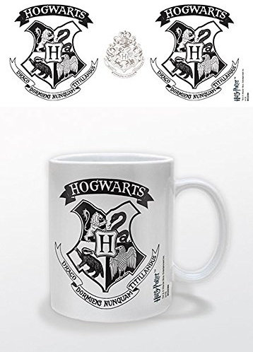 empireposter Harry Potter - Hogwarts Crest Black Wappen - Tasse Ø 8,5cm Keramik