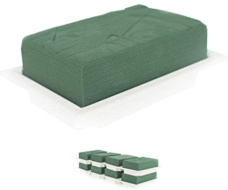 Interflowers GmbH 8X Steckmasse Schale ECKIG - 11 x 7cm - Tabula Deko zum basteln- Steckschaum, Steckschwamm, Steckmoos für Blumen Tisch Hochzeit Geschenke, Auto Tisch deko