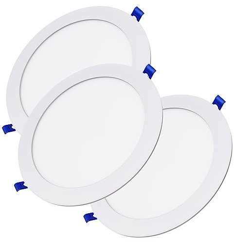LED ATOMANT Packung mit 3 LED Einbaustrahler Downlight Rund Flach 20W 225mm 1800lm, Warmweiß Farbe (3000K), Driver einschließlich