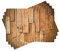 ABAKUHAUS Hölzern Platzmatten, Lodge Wall Planks Drucken, Waschbare Stoff Esszimmer Küche Tischdekorations Digitaldruck, Dunkelorange