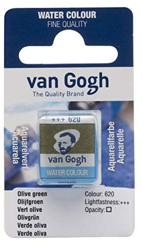 Van Gogh Peinture à l'eau, demi-panier, Vert olive 620