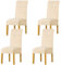 LANSHENG Dining Chair Covers Set of 4, Stretch High Back Chair Seat Protector Slipcovers, Washable Removable Kitchen Chair Covers for Dining Room (Beige, Set of 4)