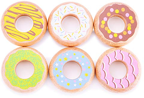 New Classic Toys 10629 Kinderrollenspiele Donuts-6 Stück