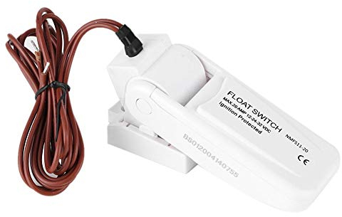 Qiilu Bilge Pump Float Switch, Automatic Boat Bilge Pump Float Switch Ignition Protected for Electric Water Pumps