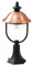 Lindby Außenleuchte (Laterne) Clint (spritzwassergeschützt (Retro, Vintage Antik) in Kupfer aus Aluminium (1 flammig E27) - Wegeleuchte Pollerleuchte Wegelampe Sockelleuchte
