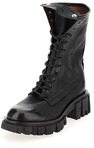A.S.98 HELL I21-A54201-201-6002-37 STIVALETTI in Pelle Donna Nero 37