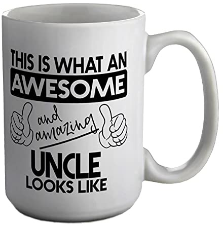 Shopagift This is What an Awesome and Amazing Uncle Looks Like White 15oz Large Mug Cup