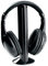 Kripyery Cuffie Senza Fili Con Trasmettitore, Sopra Le Orecchie Con FM Radio e Microfono per TV, PC, Home Cinema, Gioco, Computer - Nero