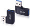 Leehitech Adaptador USB 90 Grados USB3.0 Macho a Hembra Convertidor Plano 10Gbps Transferencia de Datos de Alta Velocidad para MacBook Pro MacBook Air 2022 Huawei Galaxy iPhone iPad Pro