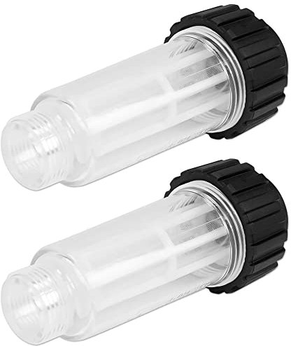 VOANZO Lot de 2 filtres à eau pour tous les nettoyeurs haute pression Karcher avec raccord d'eau de 1,9 cm avec insert filtrant