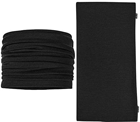 Löffler Multifunctional Merino Schlauchtuch, Black, ONE Size