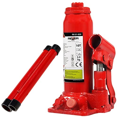 REXXER Hydraulischer Wagenheber 10T - Stempelwagenheber für Garage & Werkstatt - Robuster Wagenheber zum Anheben bis 10 Tonnen - Hubhöhe 230-435 mm