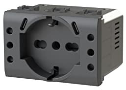 4Box - USB Einbausteckdose P503 kompatibel mit Bticino® LivingLight™ anthrazit