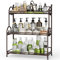 EKNITEY Küchen-Arbeitsplatten-Organizer – 3 Etagen Badezimmer-Arbeitsplatten-Organizer-Regal (Braun)