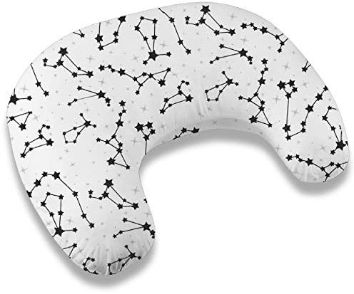 Moon klein Mond Stillkissen 110cm Stillhörnchen Schwangerschaftskissen Kopfkissen Kissen zum Stillen Nursing Pillow mit abnehmbarem und waschbarem Bezug ekmTRADE (40)
