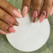 TMUT 24pcs Short Oval False Nails - Nude Pink Stick-on With Gold Glitter - Press-on Removable Glue-on Full Cover Fake Nail Art Accessories for Women and Girls, Variety Pack