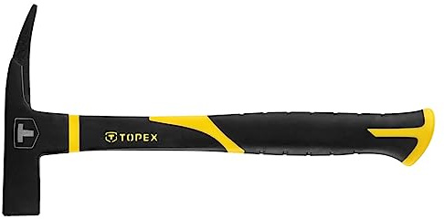 TOPEX Zimmermannshammer - Zimmermannshammer - Profi Schreinerhammer für Handwerker Ingenieur - Glasfaserstiel - Schlosserhammer - Tischlerwerkzeug - 600 g