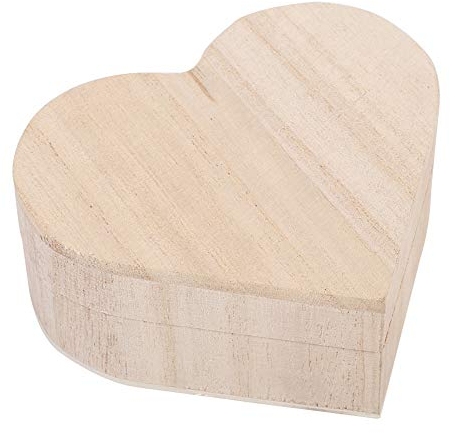 Holzbox Herz, Handgefertigte Herzförmige Schmuckschatulle Retro Herzschachtel Container Organizer Portable Geschenk Verpackung Aufbewahrungsbox Zum Verpacken von Schmuck, Kleinen Geschenken
