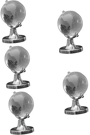 Warmhm 5st Kristallkugel Erdkugel Aus Glas Weltkarte Kristallglas Kristall Weltkugel Briefbeschwerer Klare Weltkugel Klare Glaskugel Weltkugel Aus Glas Geschenk Weißer Kristall