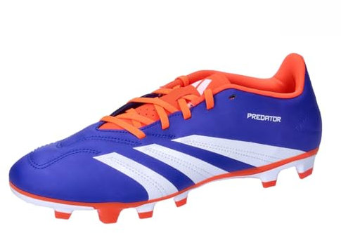 adidas Unisex Club Football Boots Flexible Ground, Lucid Blue/Cloud White/Solar Red, 45 1/3 EU