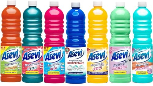 Asevi Floor Cleaner Bundle (7 x 1L) Concentrated Spanish Cleaning Products