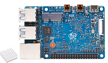 Banana Pi BPI-M6 Synaptics VS680 Single Board Computer, LPDDR4 4GB RAM 16GB eMMC, 6.75Tops NPU GE9920 GPU, onboard GbE Gigabit Ethernet Port for AI Edge Computing Monitor Support Android Linux