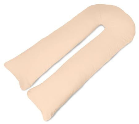 Big C U Shaped Maternity Pregnancy Full Body Support Pillow with Sand Cover – Made in Britain - Super Soft Supportive Cushion with Super Bounce Hollowfibre Filling for Full Body Support