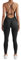 RXRXCOCO Spaghetti Strap Gerippte Jumpsuit Damen Eng Rückenfreie Padded Overall Bauchweg Yoga Sport Einteiler Romper Bodysuit #2 Schwarz M