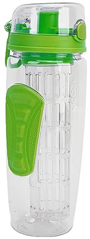 Bouteille d'eau avec Infuseur à Fruits de Voyage, Bouteille de Sport Réutilisable pour Infusion de Fruits, Grande capacité pour une Randonnée en Toute sécurité (GREEN)