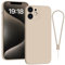 Andwing For iPhone 12 Case Silicone Case Soft Ultra Phone Case Slim Protective Shockproof Scratch-Resistant Microfiber Lining, 6.1 Khaki