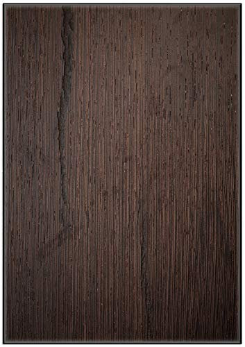 Wallario Wandbild - Holz-Optik Textur dunkelbraunes Holz in Premiumqualität, Poster mit schwarzem Rahmen, Größe: 70 x 100 cm