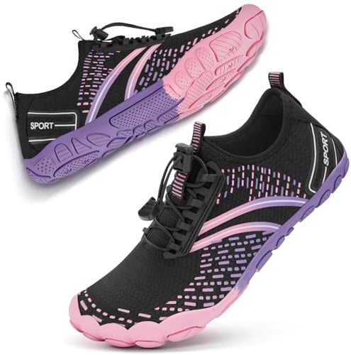 ATHMILE Hiking Barefoot Water Shoes for Women Men Beach Swim Aqua Pool River Quick Dry Athletic Wide Toe Outdoor Sport Kayaking Boating Rock Climbing Yoga Lake