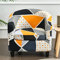 Morbuy Sesselbezug Stretch mit Armlehne, 2er Set Sessel Überzug Universal Sesselhussen Stretch Weich Sesselüberzug Elastisch Hussen für Clubsessel Cocktailsessel (Orange Dreieck)