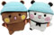 MezHi Bubu Dudu Plüsch, Dudu Bubu Plüschtier, Bezauberndes weiches Plüschtierkissen, Geburtstagsfeiergeschenke für Jungen und Mädchen-2pcs