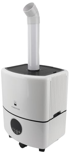 Humidificador Industrial 25 Litros para 150-200 m² con Autonomía de 40 Horas Llenado Superior para Espacios Grandes Oficinas Almacenes Industrias Hogares Grandes