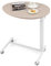 COSTWAY Beistelltisch höhenverstellbar, Laptoptisch mit Rollen 74–108 cm, mobiler Schreibtisch Sofatisch für Wohnzimmer Schlafzimmer Büro, Rosa + Weiß