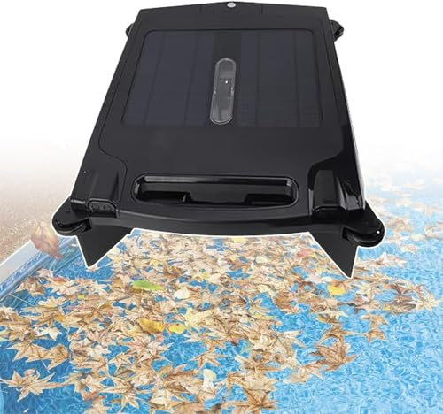 XEEAOFE Robot éCumeur De Piscine à éNergie Solaire, Se Charge Par Prise Solaire Et Murale, 2 Modes, Densité De Filtrage 400Um, éCumeur Automatique De Surface De Piscine