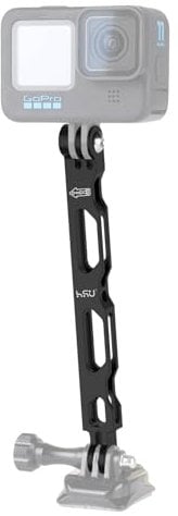 HSU Extension Arm for GoPro, Aluminum Alloy Camera Mount with 1/4 Screw Hole for most Action Cameras (16.5cm)