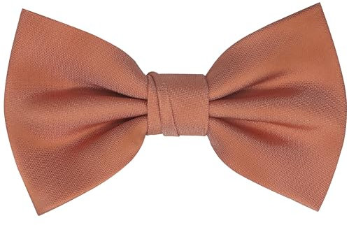 OCIA Herrenfliege aus Baumwolle, vorgebunden mit lustigem Motiv, für Hochzeit, Party, Jungen, Kinder, verstellbar, Orange gebrannt, 4.72 x 2.75 / 12 cm x 7 cm
