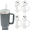 Mrltau 4 Stück Silikon Strohhalm Abdeckung, Strohhalm Abdeckung, Halloween Cup Auslaufschutz, Silikon Abdeckkappe, Halloween Accessoires