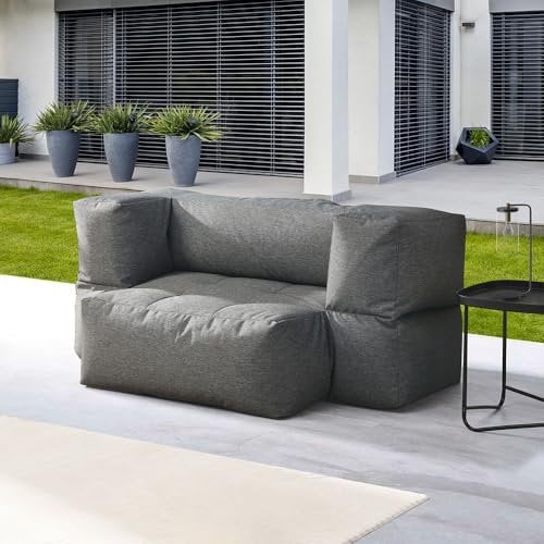 Home Deluxe Outdoor Sitzsack Heaven - Anthrazit - 76 x 152 x 100 cm | Gartensofa, Outdoor Lounge, Sitz-Garnitur, Couch