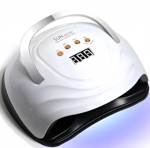 DMJWAN UV Lampe für Gelnägel, Professionelle Nagel 380W UV Lampe für Nageldesign mit 81 LEDs, Auto Sensor, 4 Timer