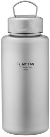 Ti artisan Bouteille d'eau en titane ultra légère et étanche pour le camping, la randonnée, 1000 ml