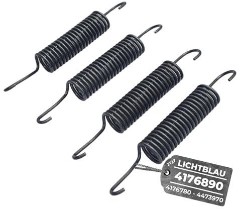 LICHTBLAU 4 x Federn Metall für Miele Waschmaschine 4176890, 4473970 Bottich Aufhängung Zugfeder Spannfeder